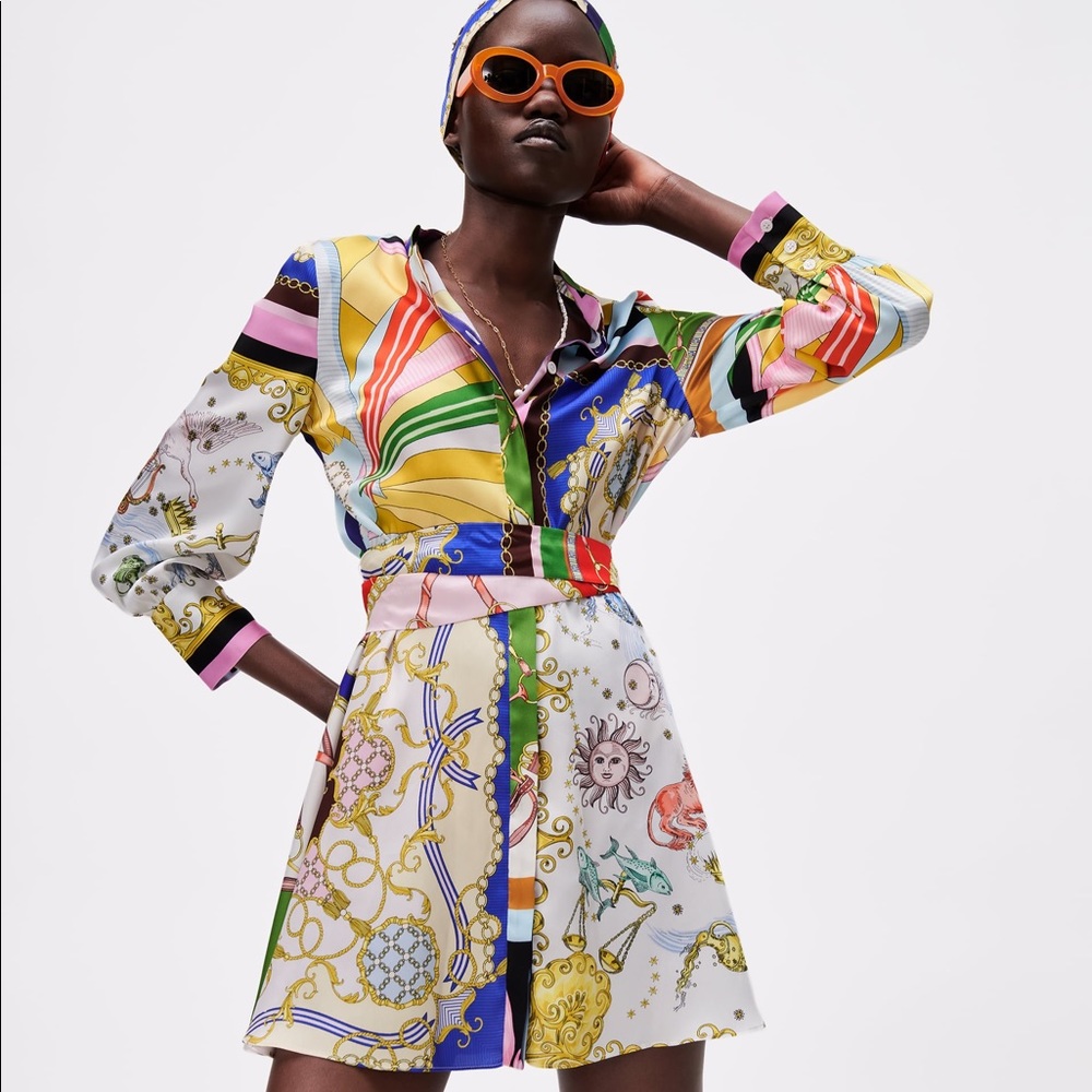 ZARA Printed Mini Dress